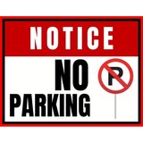 Notice no parking